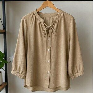 Camel Wrap Blouse